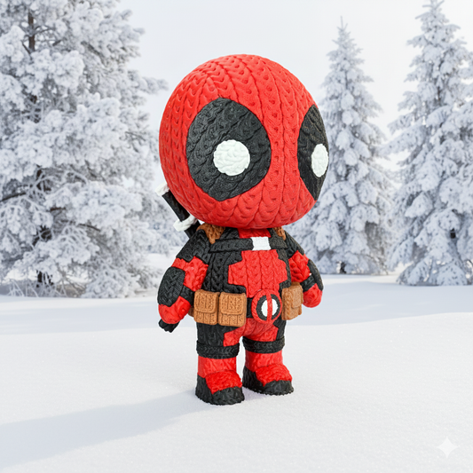 Deadpool Crochet Edition – Figura 3D Articulada de 18 cm
