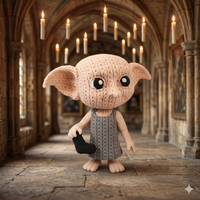 Dobby Crochet Edition – Figura 3D Articulada de 18 cm