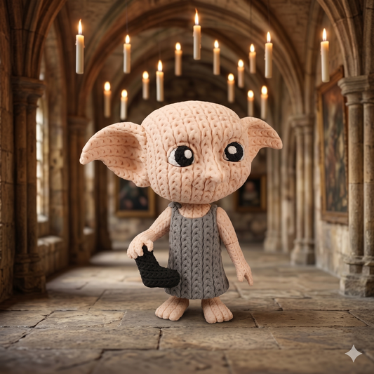 Dobby Crochet Edition – Figura 3D Articulada de 18 cm