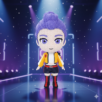 Rumi Kpop Demon Hunters Edition – Figura 3D Crochet Articulada de 18 cm