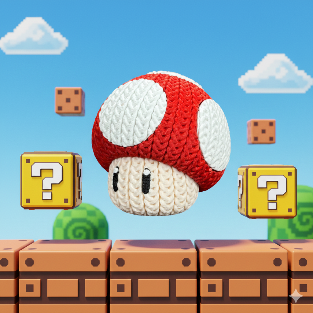 Mario Mushroom Edition – Figura 3D Articulada de 18 cm