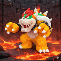 Bowser Crochet Edition – Figura 3D Articulada de 18 cm