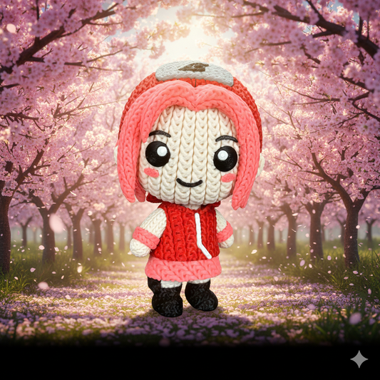 Sakura Haruno Crochet Edition – Figura 3D Articulada
