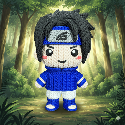 Sasuke Uchiha Crochet Edition – Figura 3D Articulada