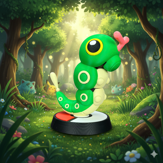 Caterpie – Figura Anime 3D Articulada de 18 cm