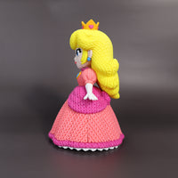 Princess Peach Crochet Edition – Figura 3D Articulada de 18 cm