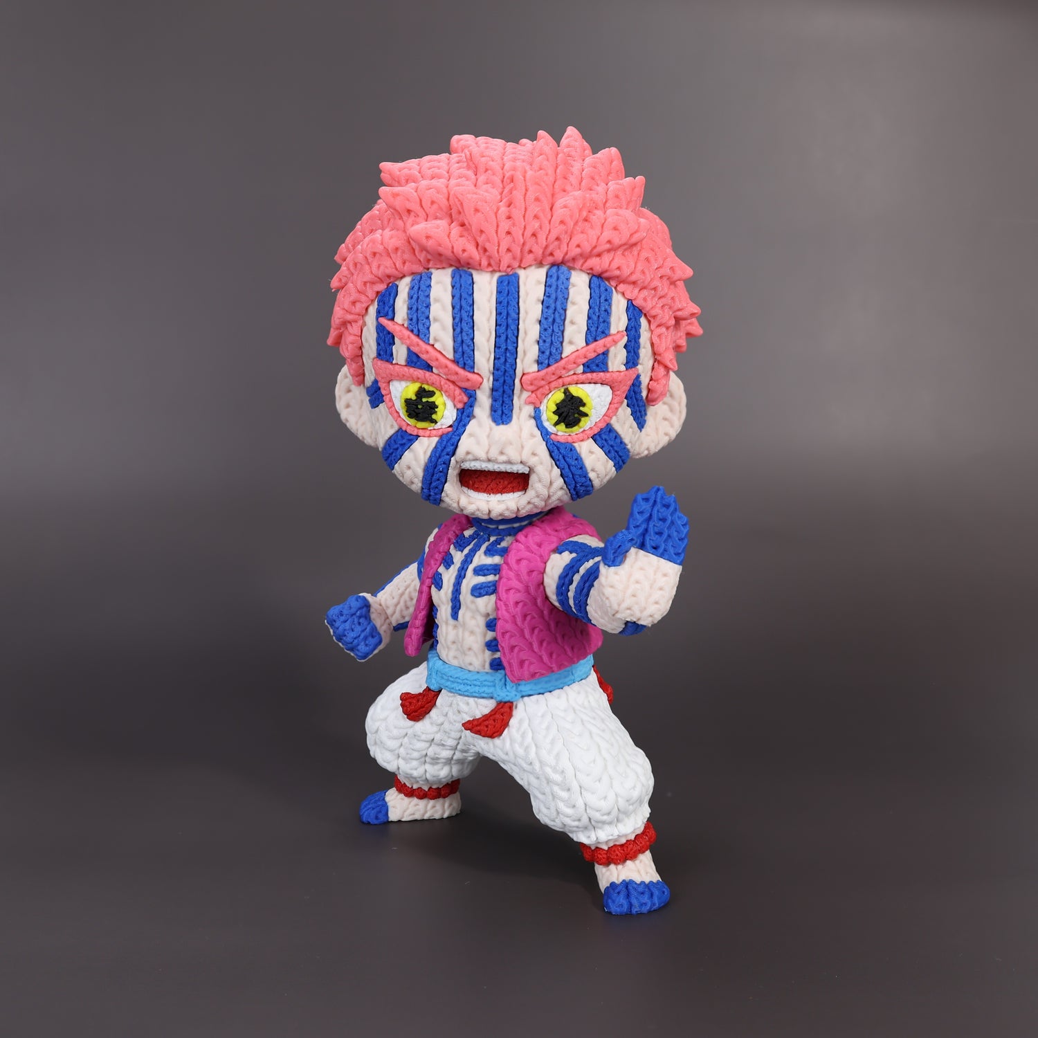 Akaza Crochet Edition – Figura Anime 3D Articulada de 18 cm