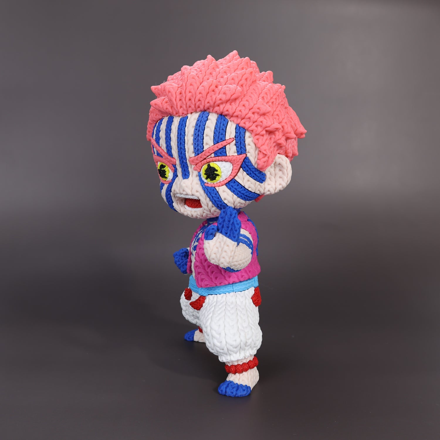 Akaza Crochet Edition – Figura Anime 3D Articulada de 18 cm