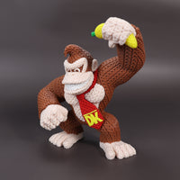 Donkey Kong Crochet Edition – Figura 3D Articulada de 18 cm