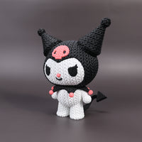 Kuromi Crochet Edition – Figura Kawaii 3D Articulada de 18 cm