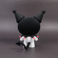 Kuromi Crochet Edition – Figura Kawaii 3D Articulada de 18 cm
