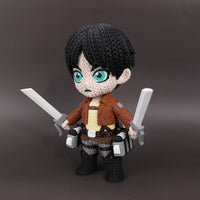 Eren Jaeger Human Version – Figura Anime 3D Crochet de 18 cm