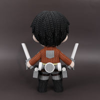Eren Jaeger Human Version – Figura Anime 3D Crochet de 18 cm
