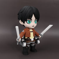 Eren Jaeger Human Version – Figura Anime 3D Crochet de 18 cm