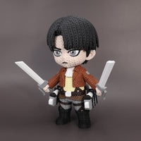 Levi Ackerman Human Version – Figura Anime 3D Crochet de 18 cm