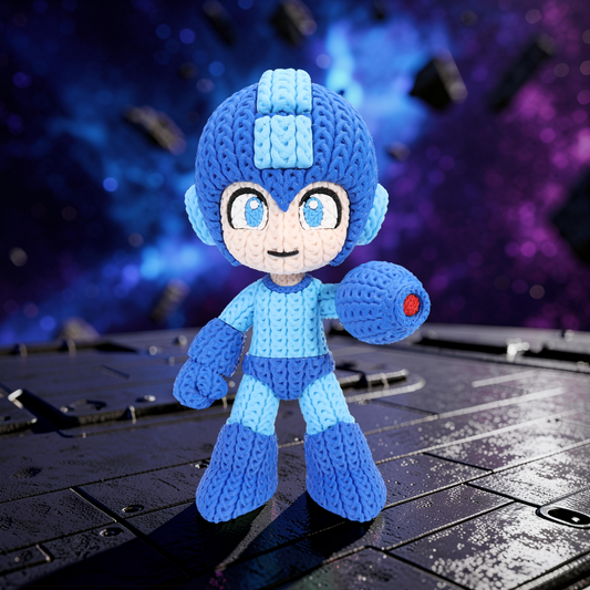 Mega Man Crochet Edition – Figura 3D Articulada de 18 cm