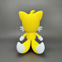 Tails Crochet Edition – Figura 3D Articulada de 18 cm