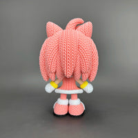 Amy Rose Crochet Edition – Figura 3D Articulada de 18 cm