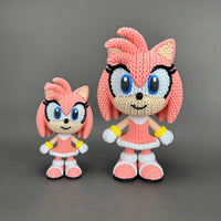 Amy Rose Crochet Edition – Figura 3D Articulada de 18 cm