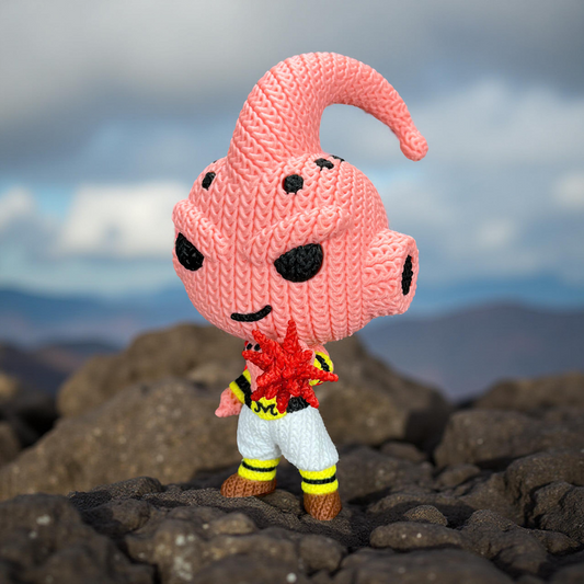 Kid Buu Crochet Edition – Figura Anime 3D Articulada de 18 cm