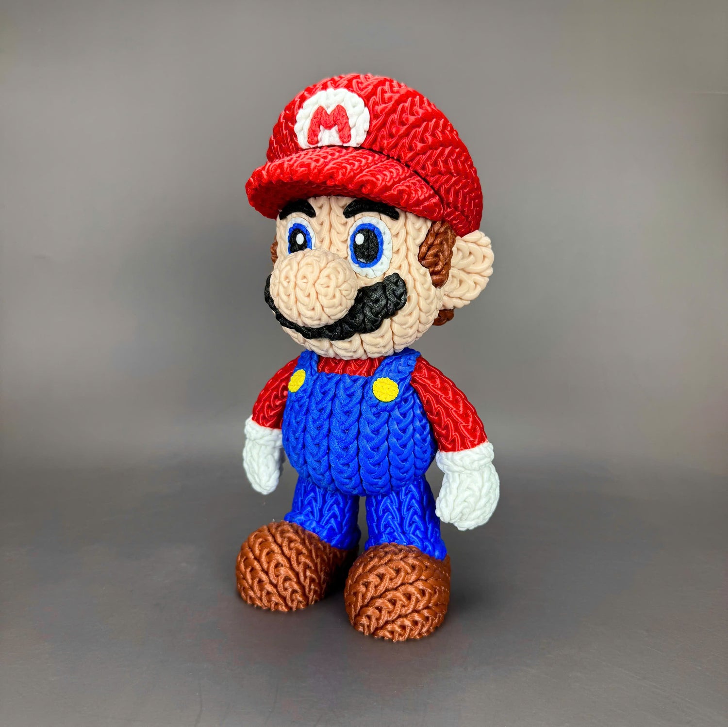 Mario Crochet Edition – Figura 3D Articulada de 18 cm