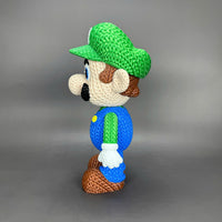 Luigi Crochet Edition – Figura 3D Articulada de 18 cm