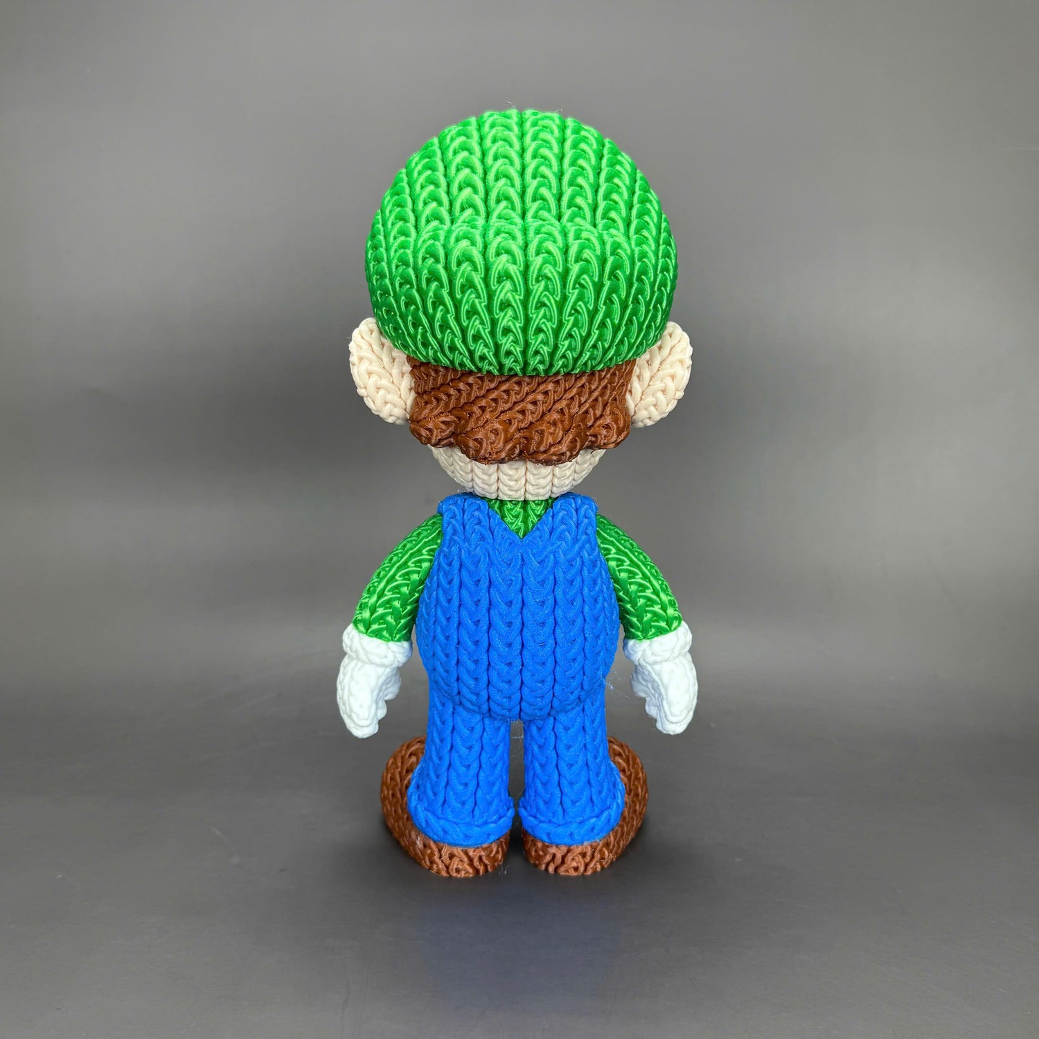 Luigi Crochet Edition – Figura 3D Articulada de 18 cm
