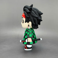 Tanjiro Kamado Crochet Edition – Figura Anime 3D Articulada de 18 cm