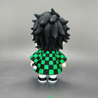 Tanjiro Kamado Crochet Edition – Figura Anime 3D Articulada de 18 cm