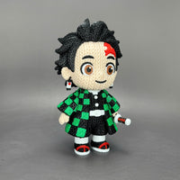 Tanjiro Kamado Crochet Edition – Figura Anime 3D Articulada de 18 cm