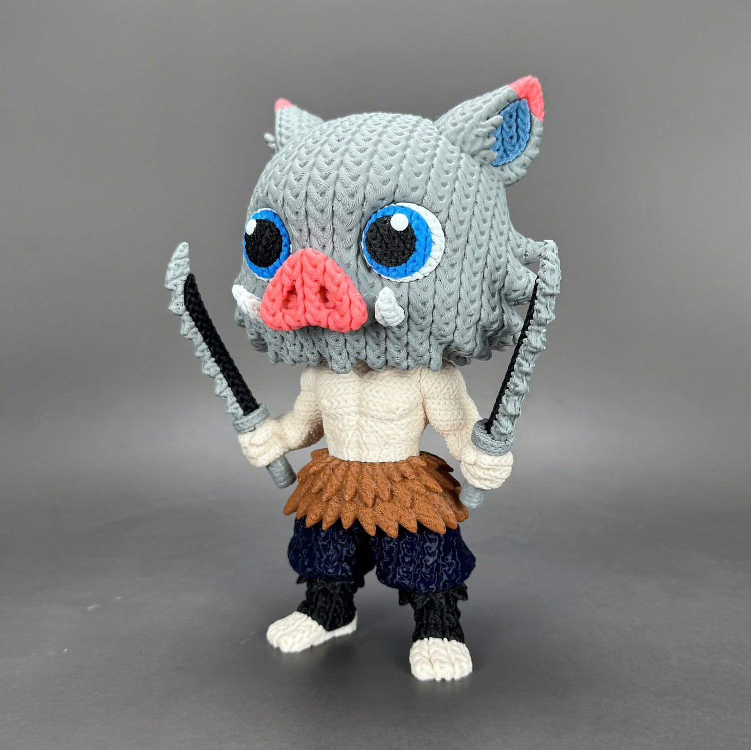 Inosuke Hashibira Crochet Edition – Figura Anime 3D Articulada de 18 cm