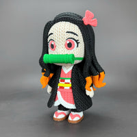 Nezuko Kamado Crochet Edition – Figura Anime 3D Articulada de 18 cm