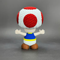 Toad Crochet Edition – Figura 3D Articulada de 18 cm
